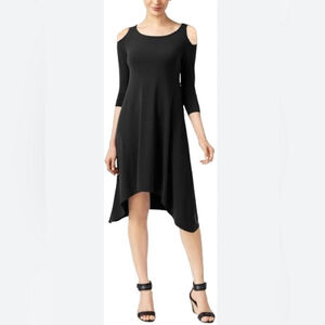 Anja Gockel Black Dress Size S Women's silk asymetric